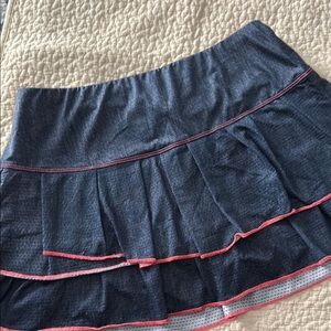 Stylish Denim Skirt with Pink Accents